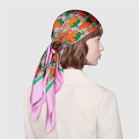 gucci strawberry shawl|authentic Gucci scarves.